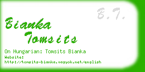 bianka tomsits business card